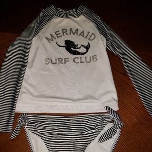 Girls rash guard suit